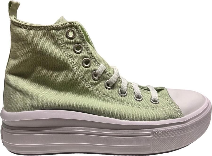 Converse allstars Converse Junior Chuck Taylor All Star Move Platform sneaker van canvas Licht groen