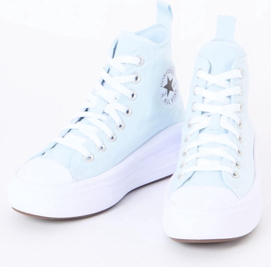 Converse allstars Converse Junior Chuck Taylor All Star Move Platform sneaker van canvas Licht blauw