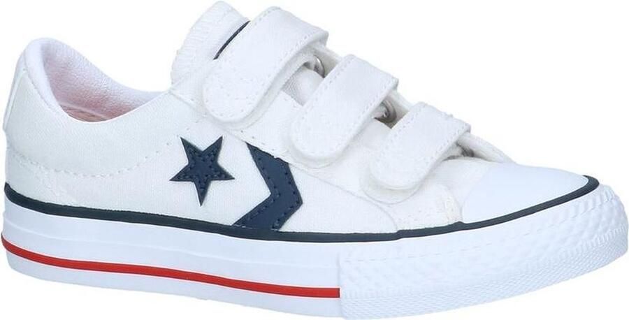 Converse Chuck Taylor All Star Platform Layer sneakers wit blauw rood