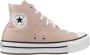 Converse Verhoogde Stoffige High-Top Sneakers Pink Dames - Thumbnail 1