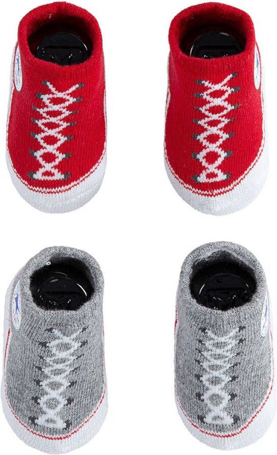 Converse Kids Chuck Babyschoenen Rood Grijs Meisjes
