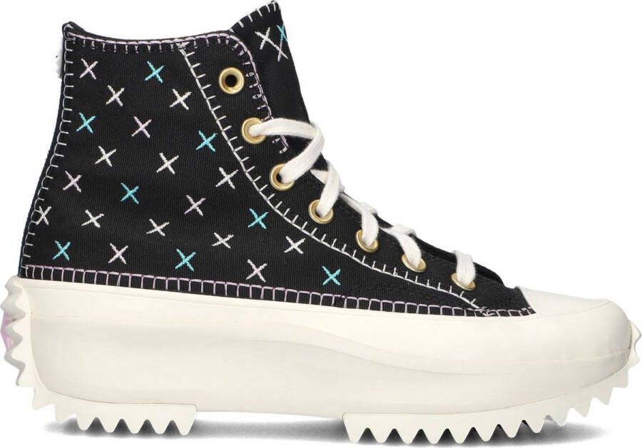 Converse Run Star Hike Platform Crafted Stitching Sneakers Dames Zwart
