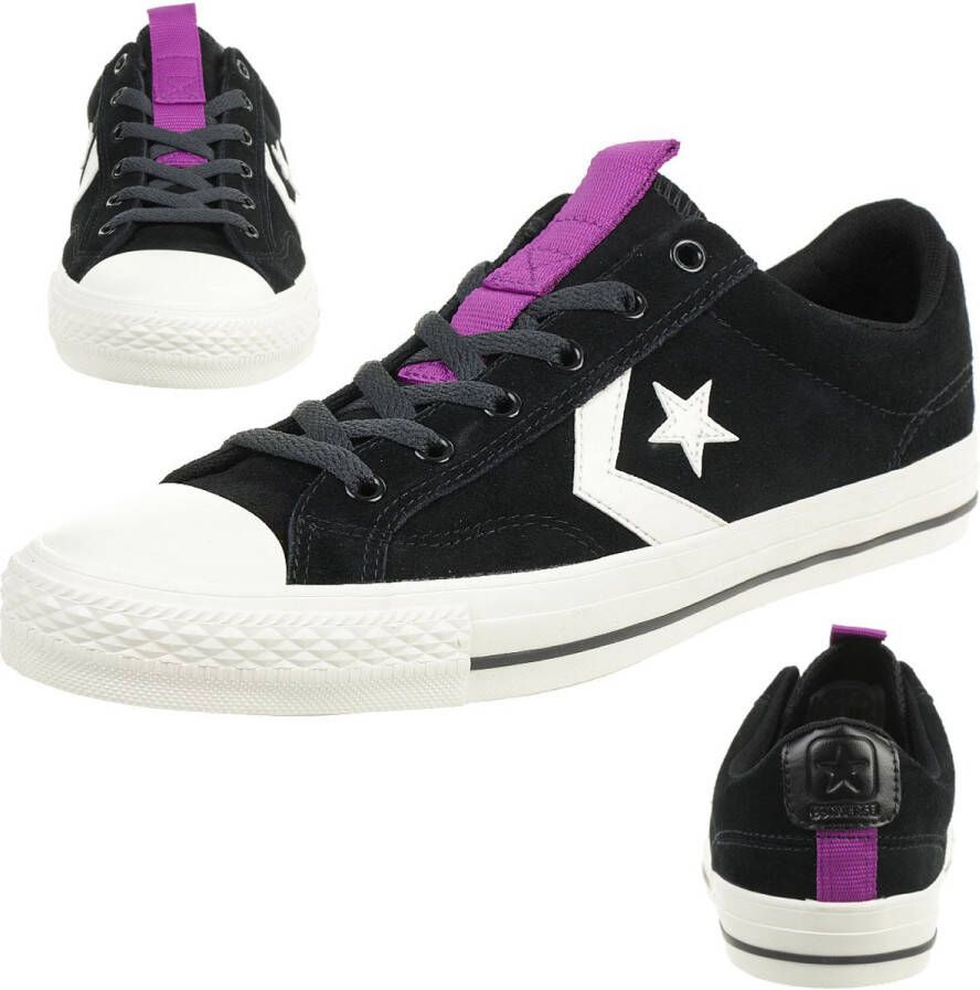 Converse STAR PLAYER OX schoenen sneakers suède zwart 162567C