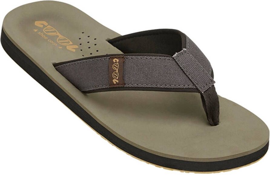 Cool Shoe Corp. Log Heren Slippers Khaki