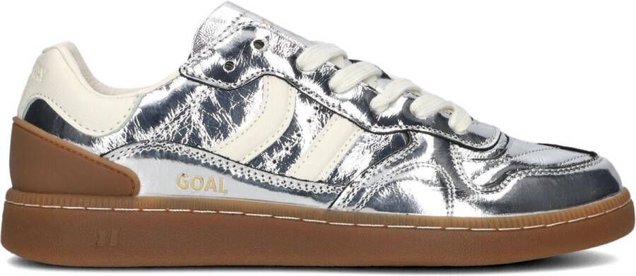 COOLWAY Goal Sneakers Dames Leren Sneaker Zilver