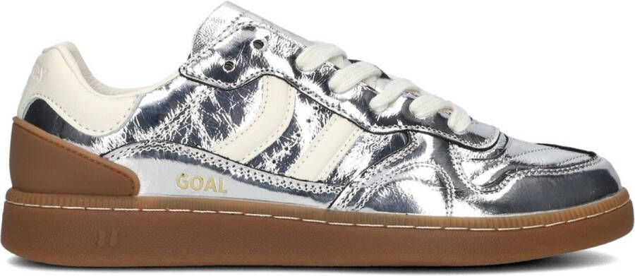 COOLWAY Goal Sneakers Dames Leren Sneaker Zilver