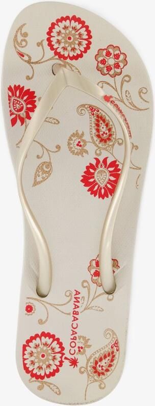 Copacabana Anatomic Print XII dames teenslippers wit