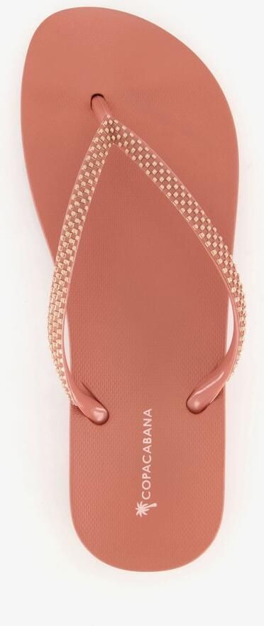 Copacabana dames teenslippers met strass steentjes Roze