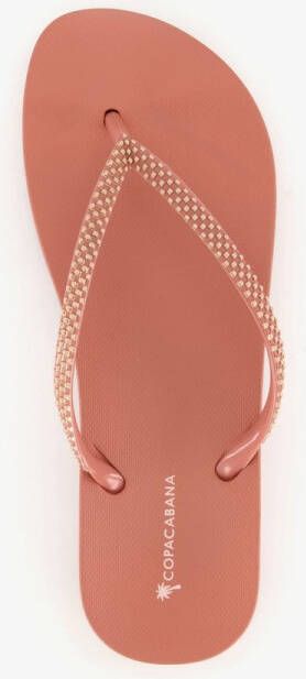 Copacabana dames teenslippers met strass steentjes Roze