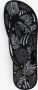 Copacabana dames teenslippers met zomerse print Zwart - Thumbnail 1
