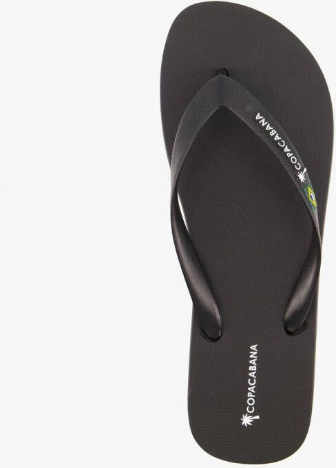 Copacabana vegan heren teenslippers zwart Zwart
