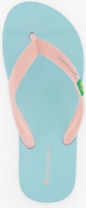 Copacabana meisjes teenslippers blauw roze