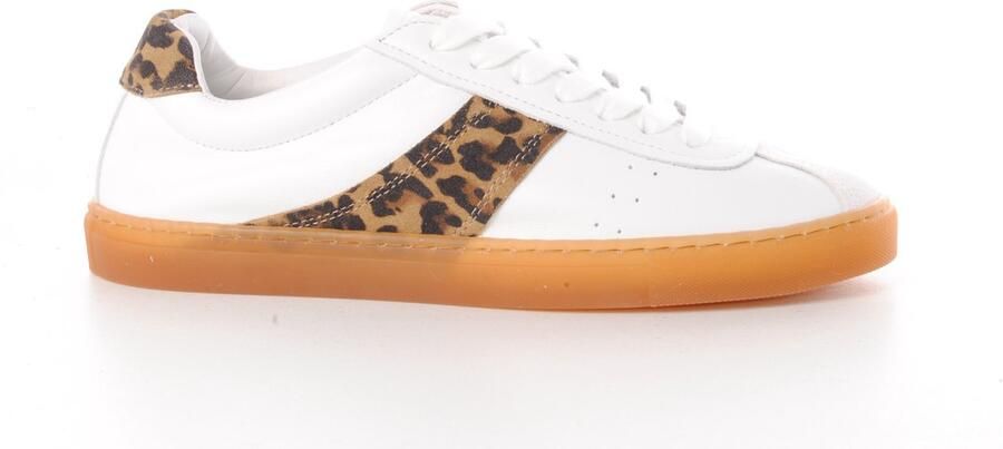 Copenhagen dames sneaker Abigail leder wit leopard print