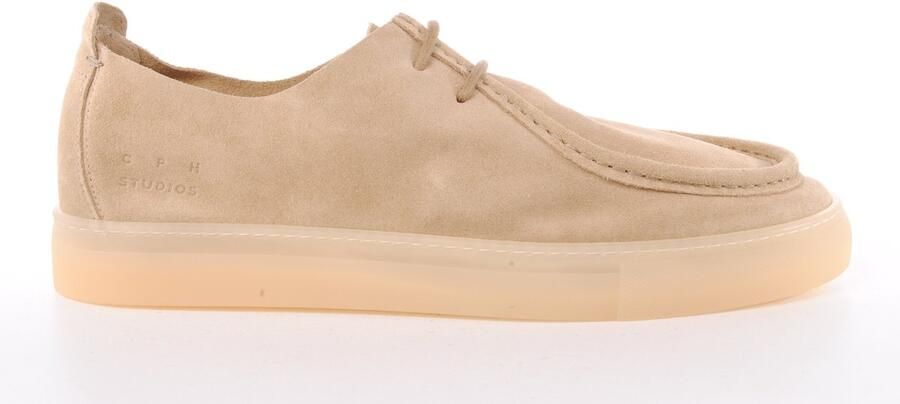 Copenhagen heren veterschoen Charles suède beige