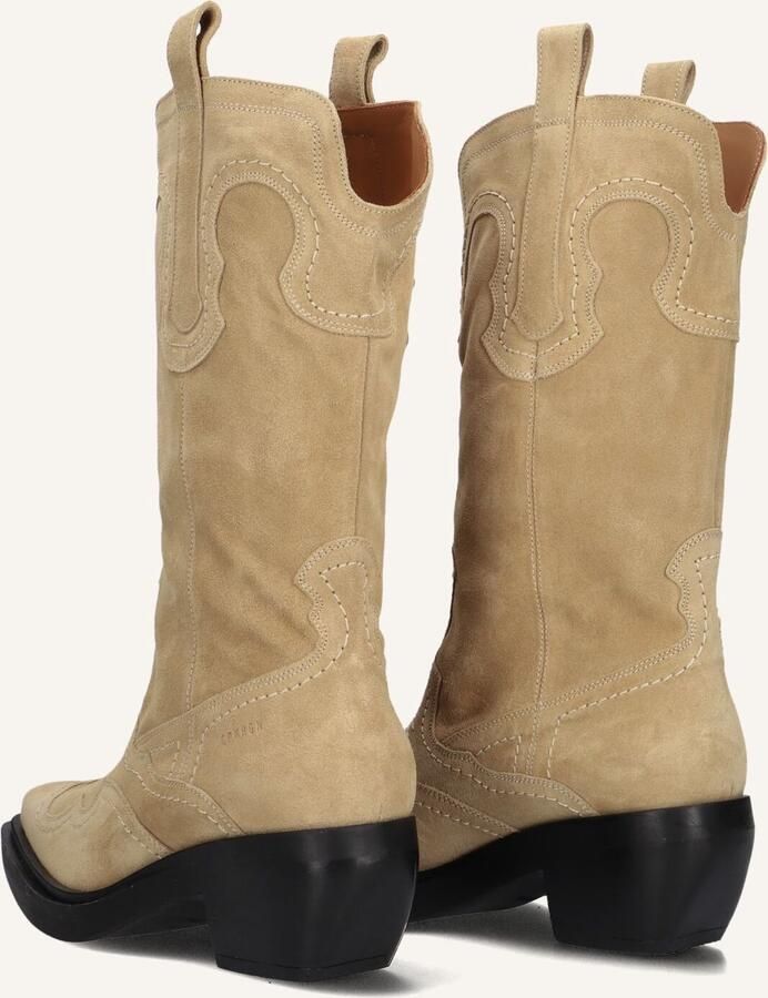 COPENHAGEN STUDIOS Cowboylaarzen Dames Cph233 Maat: 36 Materiaal: Suède Kleur: Beige - Foto 2