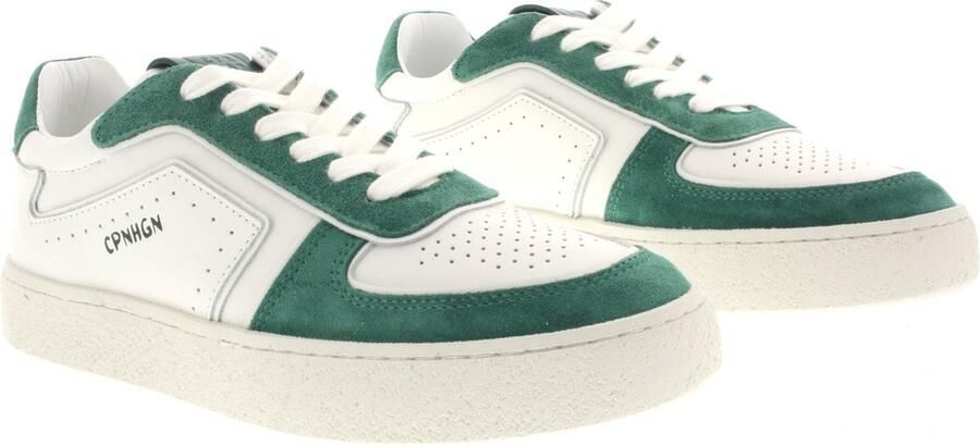 Copenhagen Studios Wit Groen Leren Dames Sneakers White Dames - Foto 5