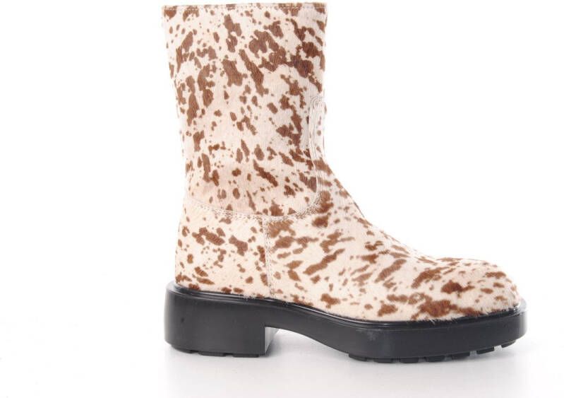 Copenhagen Damesboot CPH443 in beige bruine koeprint