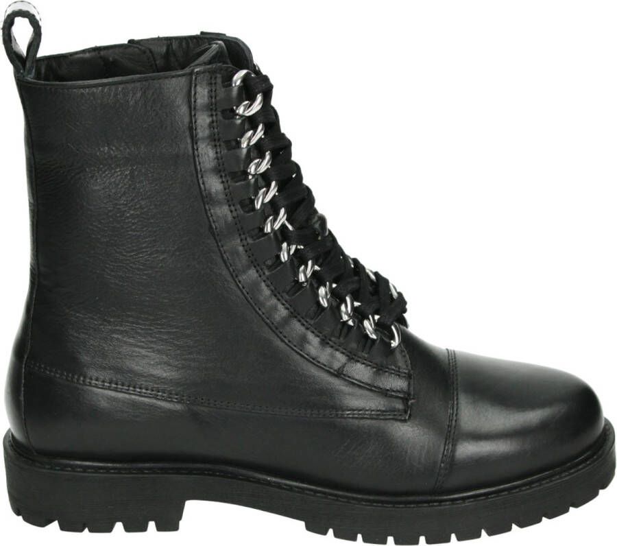 Copenhagen Shoes ROCK~21~CS5566~~~~~~~~~~~~~~~~ Hoge sneakersVeterlaarzenDames veterschoenenDames sneakersHalf-hoge schoenen Zwart