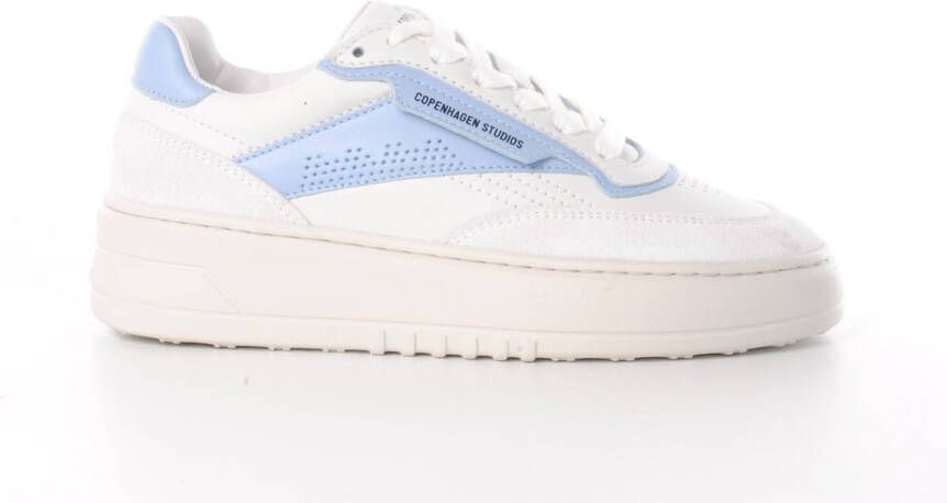 Copenahgen studios Copenhagen Studios dames sneaker Charente wit blauw leder