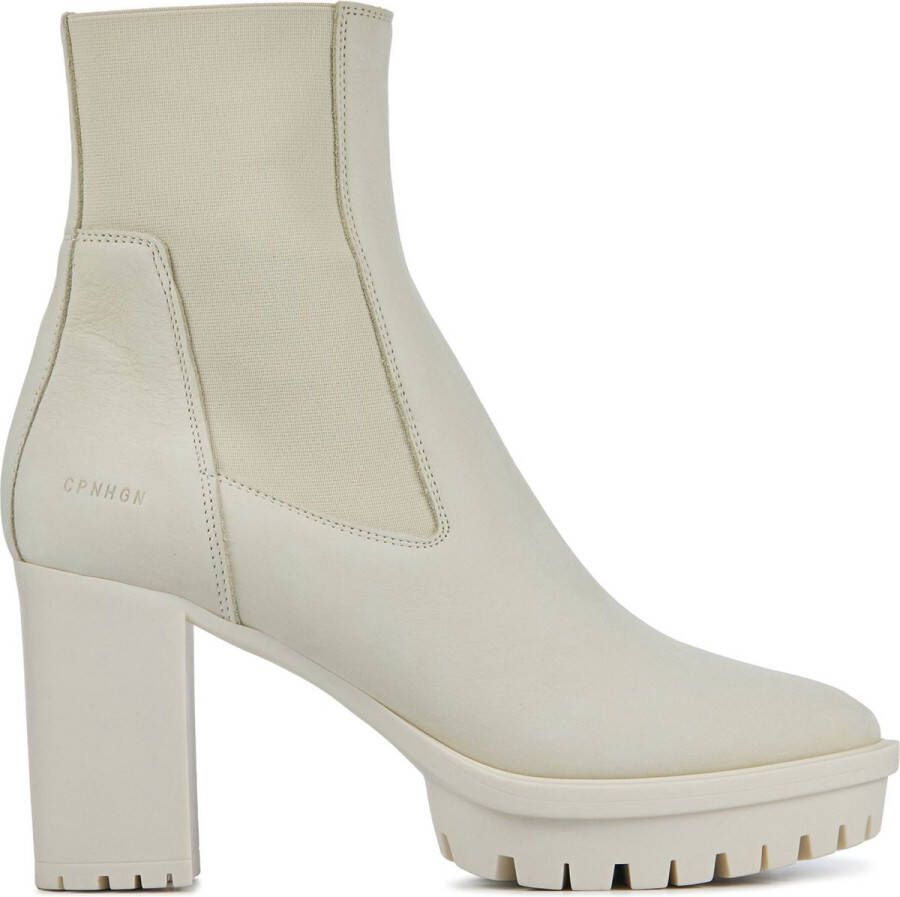 Copenhagen Studios Enkellaarsjes Dames Laarzen Damesschoenen Nubuck CPH803 nub Gebroken wit