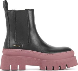 Copenhagen Studios Enkellaarsjes Dames Laarzen Damesschoenen Suède CPH686 Zwart combi