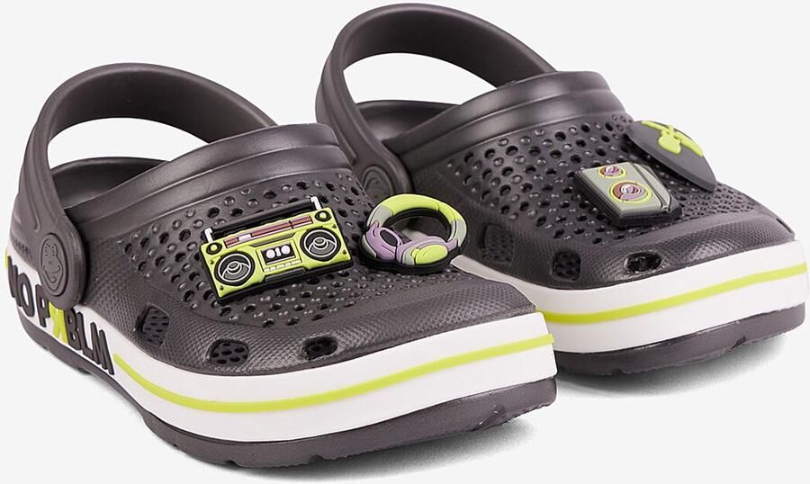 Coqui Kinderklompen lindo antraciet citrus prblm + amulet