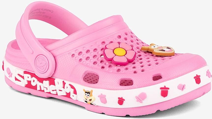 Coqui Kinderklompen lindo dk. roze wit sb sandy + amulet