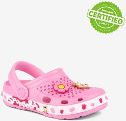 Coqui Kinderklompen lindo dk. roze wit sb sandy + amulet