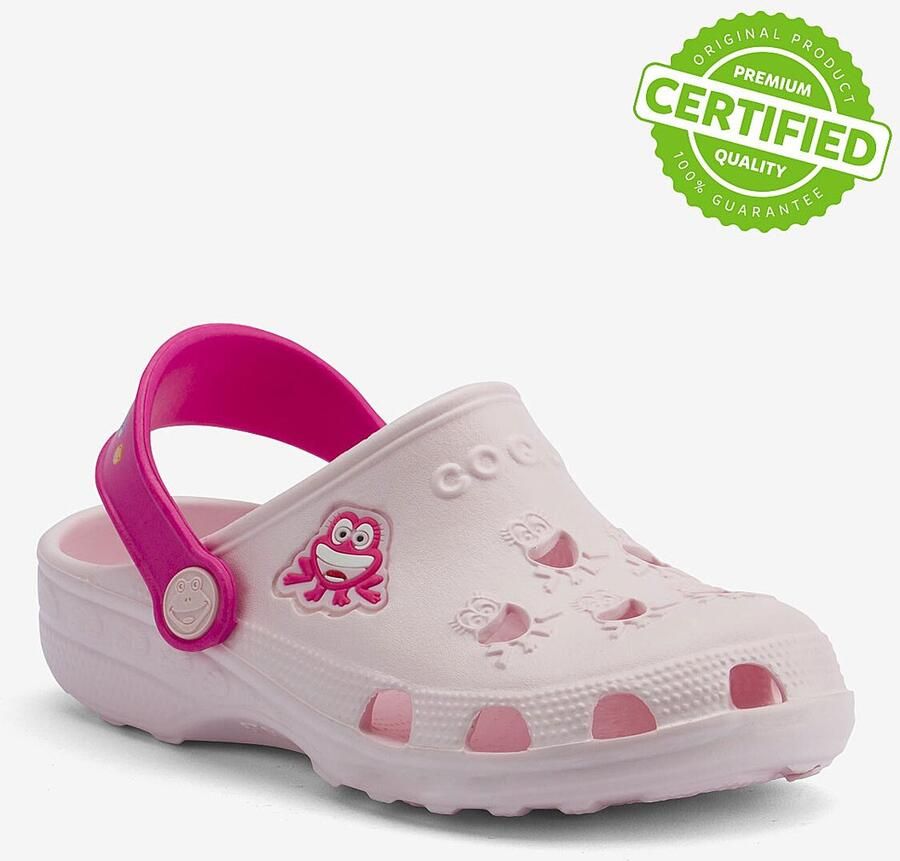 Coqui Kinderklompen little frog lichtroze lt. fuchsia