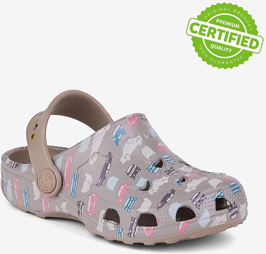 Coqui Kinderklompen little frog taupe auto's - Foto 2