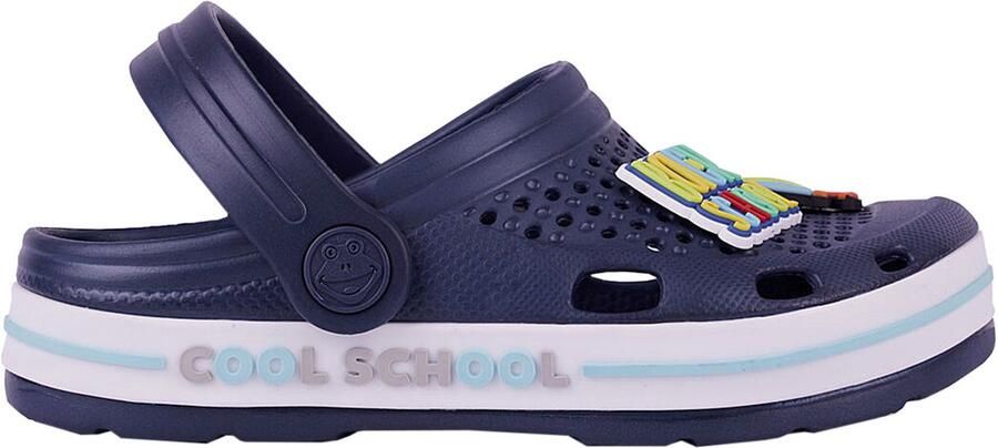 Coqui Klompen Kinderen Lindo Donkerblauw-Wit