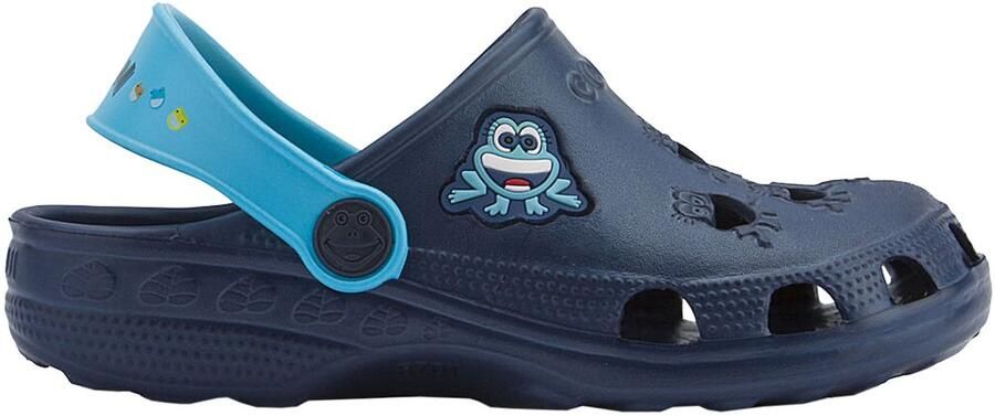 Coqui Klompen Kinderen Little Frog Donkerblauw-Blauw 2118A