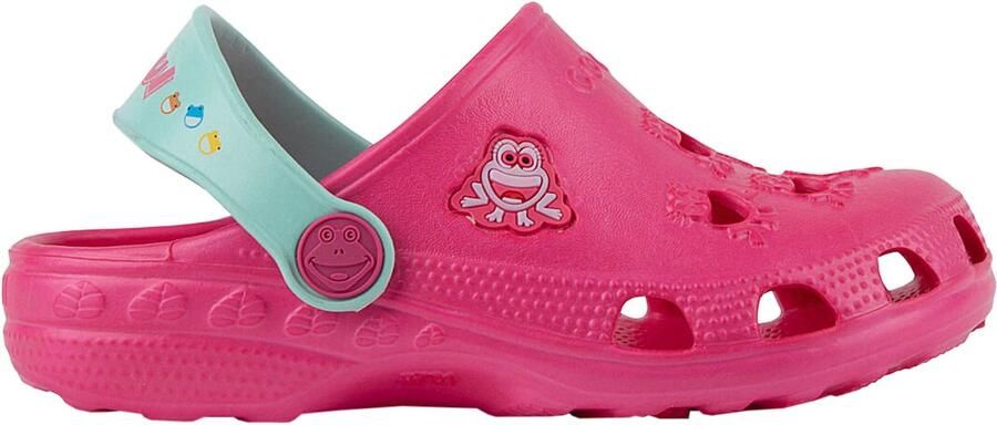 Coqui Klompen Kinderen Little Frog Fuchsia-Mintgroen 3644A