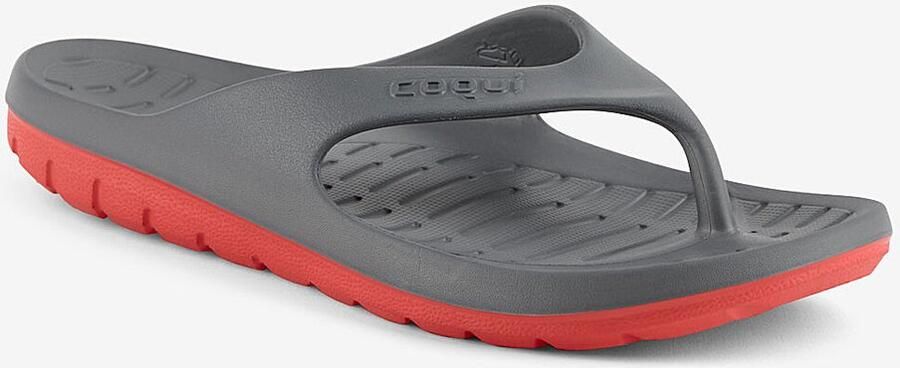 Coqui Slippers voor heren zucco dk. grijs rood