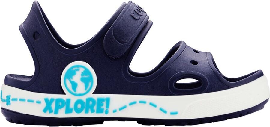 Coqui Sandalen Kinderen Yogi Donkerblauw-Wit 2132A