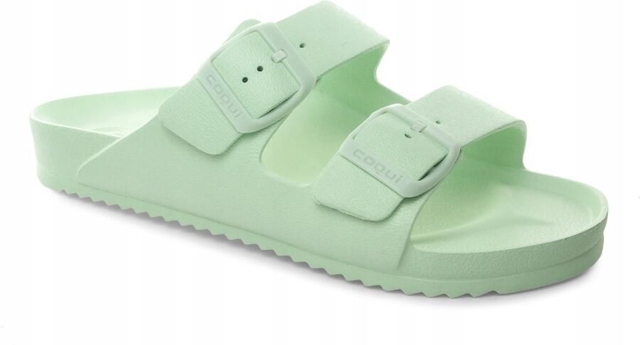 Coqui Verstelbare Schuim Slippers Groen