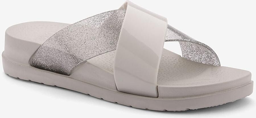 Coqui Women s slides nela stone silver glitter