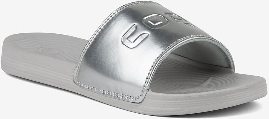 Coqui Women s slides sana khaki grey silver