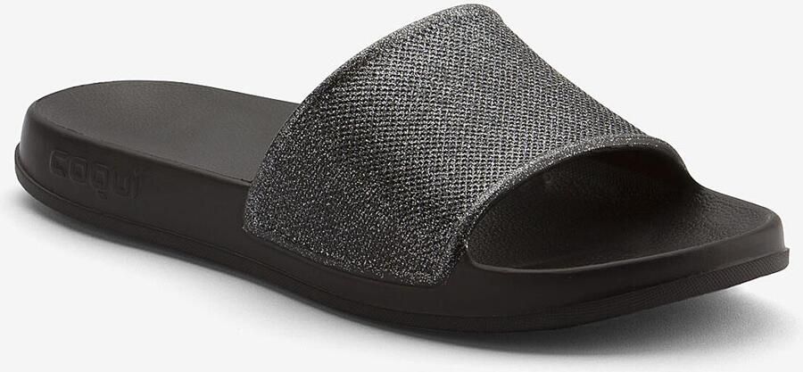 Coqui Women s slides tora black silver glitter