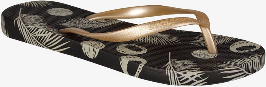 Coqui Dames slippers kaja 1325 zwart-goud
