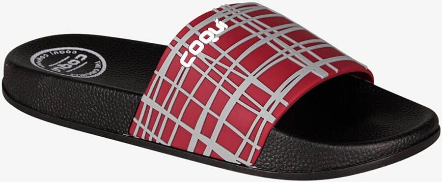 Coqui flexi 6261 zwart-rode heren slippers