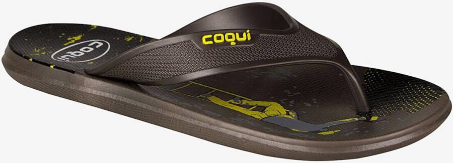 Coqui Heren slippers levi 7972 bruin comfort & grip
