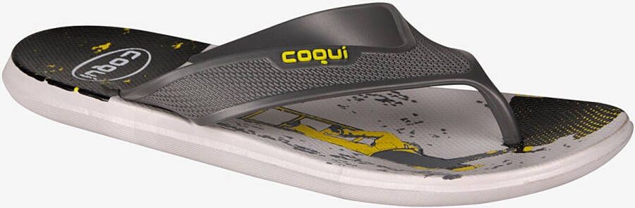 Coqui Heren slippers levi 7972 kaki grijs