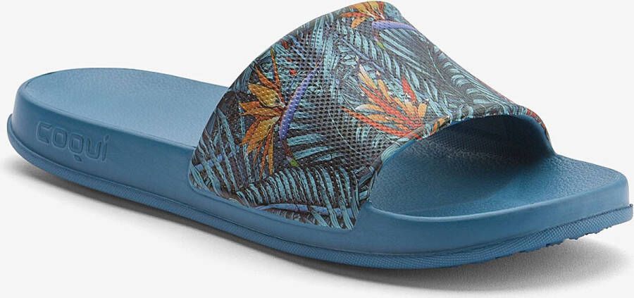 Coqui tora heren slippers niagara blue 44 tropisch design