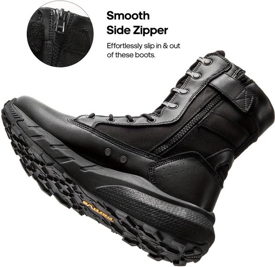 Corenia Tactical Boots Wandelschoenen Outdoor Schoenen Werklaarzen Hiking Boots Lichtgewicht & Ademend Anti-Slip Zool Zijritssluiting Beige