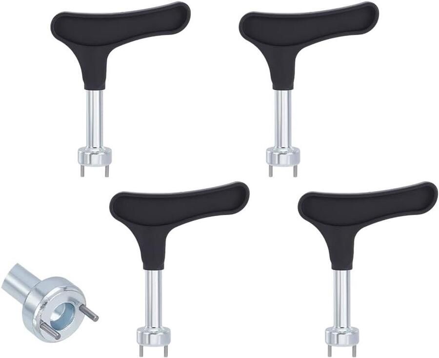 Cosensi Golf accessoires set van 4 stuks voor zwarte golfschoenen met spike sleutel en aanpassingstool