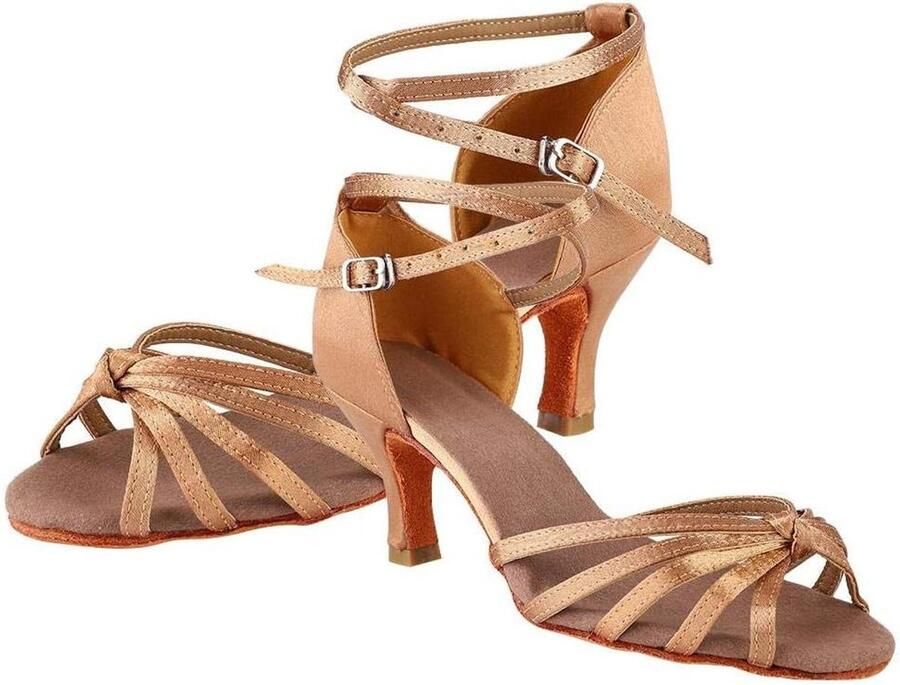 Cosensi Satijnen Latin Dansschoenen voor Dansleraren en Studenten met Optimaal Comfort