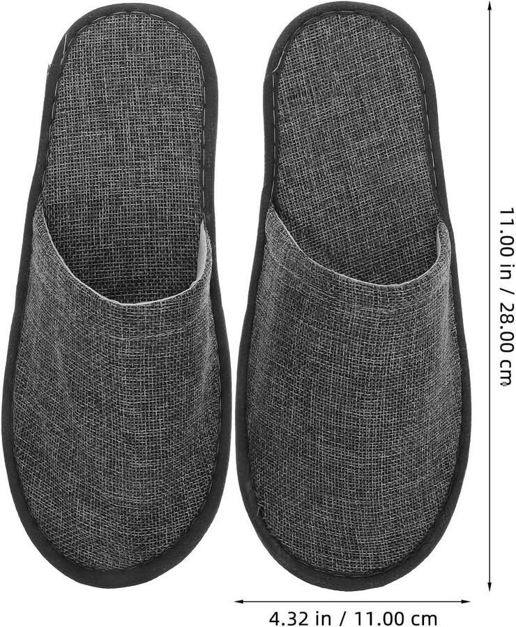 Cosensi Wegwerp Slippers Voor Thuis en Reizen Comfortabel en Stijlvol Grijs Set van
