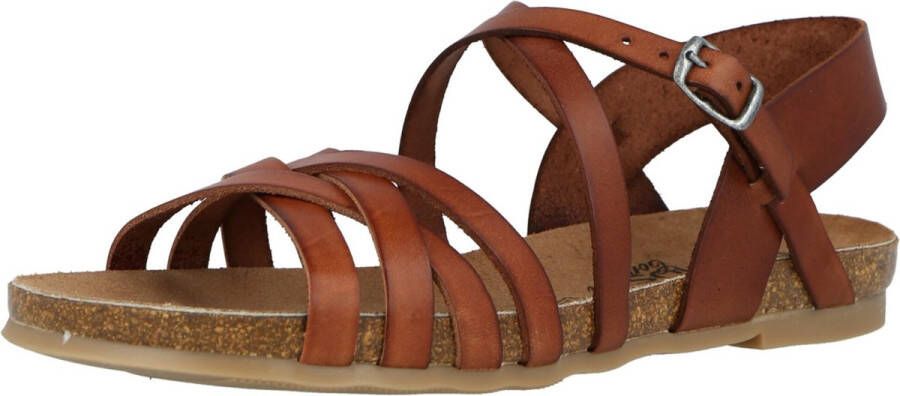 COSMOS 6106807 Volwassenen Platte sandalenDames Sandalen Cognac
