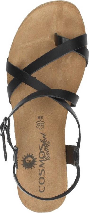 COSMOS Sandalen Plat Sandalen Plat zwart - Foto 5